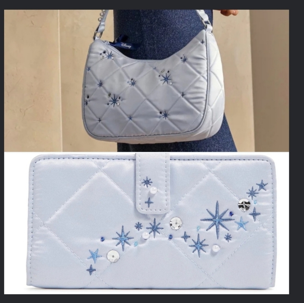 Vera Bradley Frannie Crossbody Bag & Wallet CINDERELLA PAISLEY ON MORNING GLORY